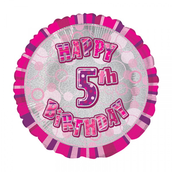 45cm Glitz Pink Foil Balloon 5