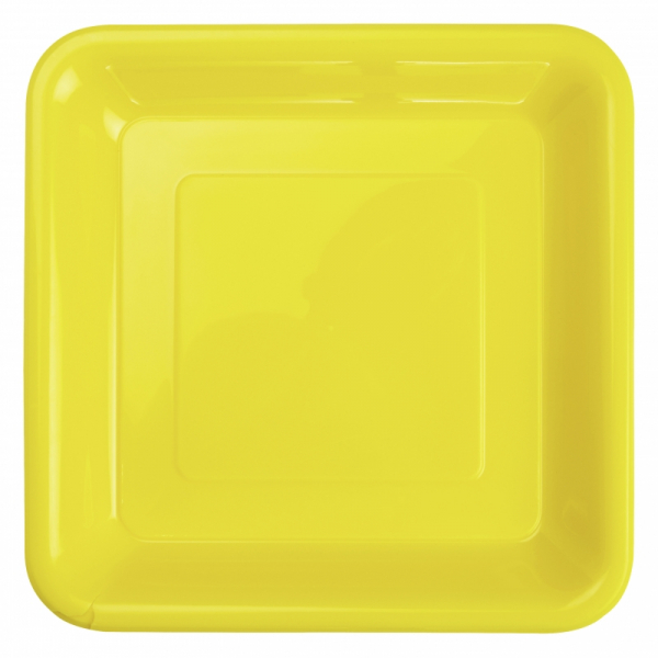 Five Star Square Snack Plate 18cm Canary Yellow 20PK