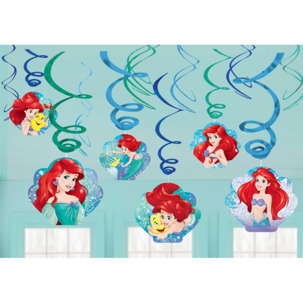 The Little Mermaid Ariel Dream Big Swirl Decoration Value Pack 12PK