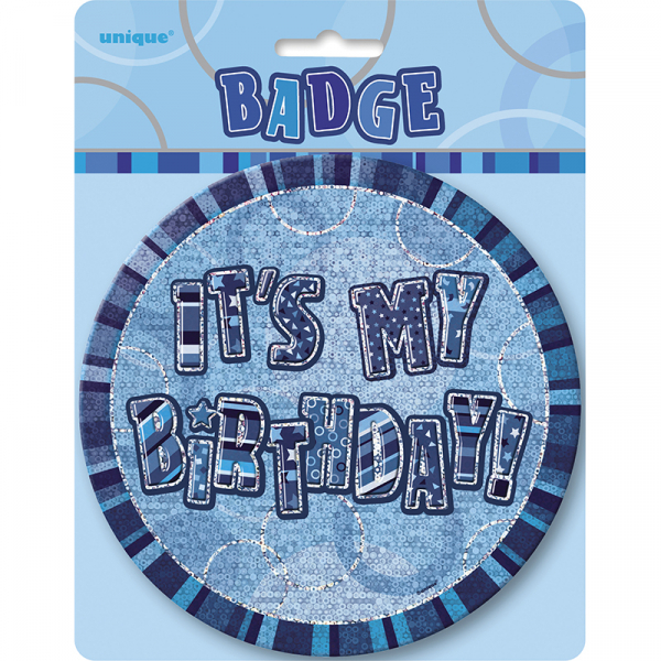 Glitz Birthday Blue Badge