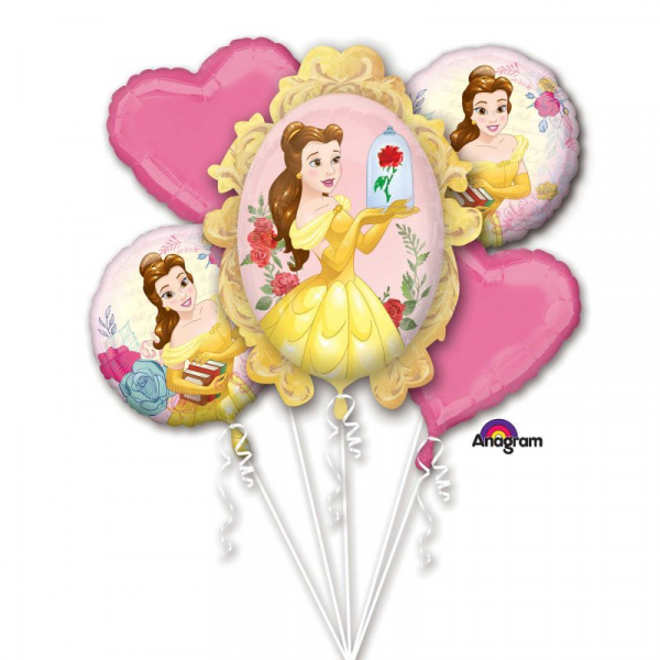 Beauty And The Beast Foil Balloon Bouquet 5PK