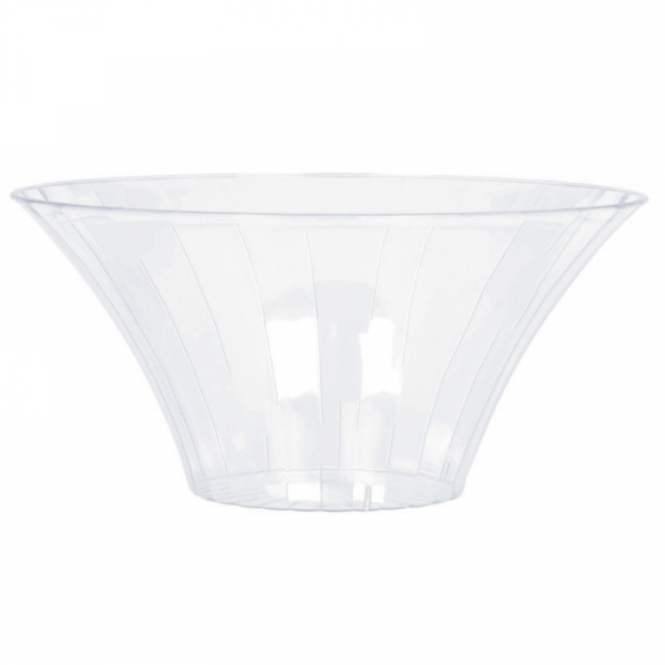 Flared Bowl Plastic Clear Small 18cm