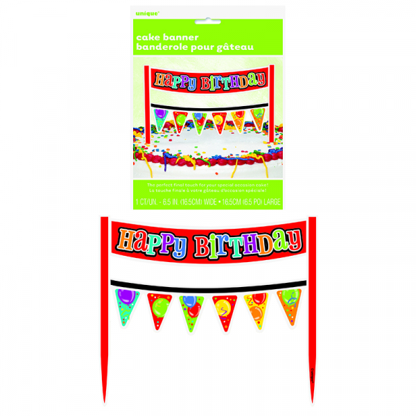 Cake Banner Birthday Confetti