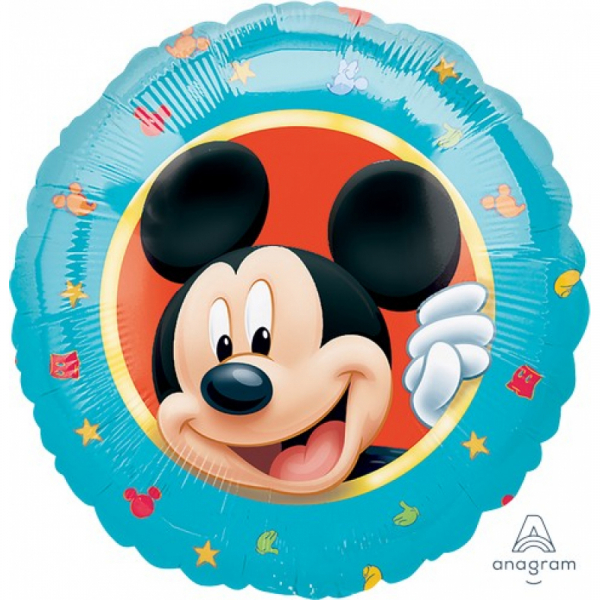 45cm Standard Mickey Portrait Foil Balloon Inflated with Helium