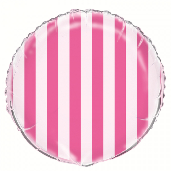 Stripes Hot Pink Foil Balloon