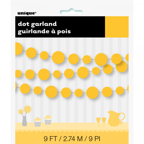 Dots Garland 9Ft Yellow