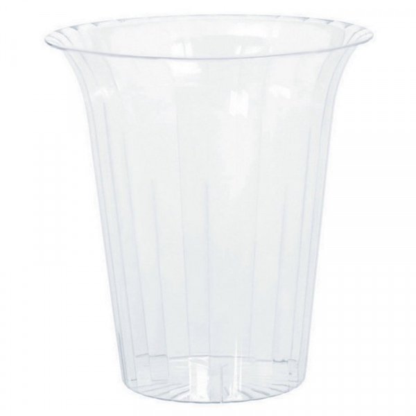 Flared Cylinder Plastic Clear Small