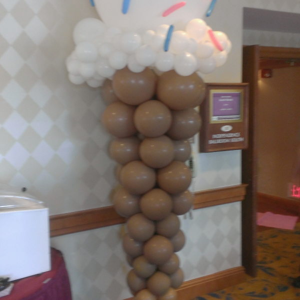 Balloon Column Ice Cream Cone