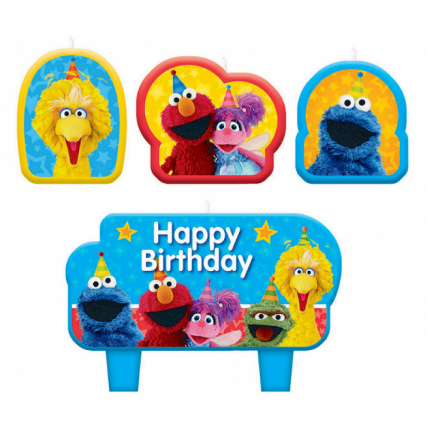 Sesame Street Birthday Candle Set 4PK