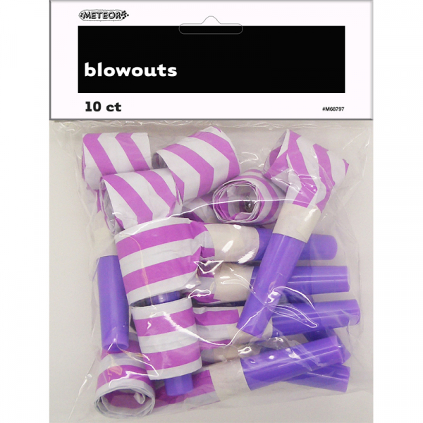 Stripe Purple Blowouts 10PK