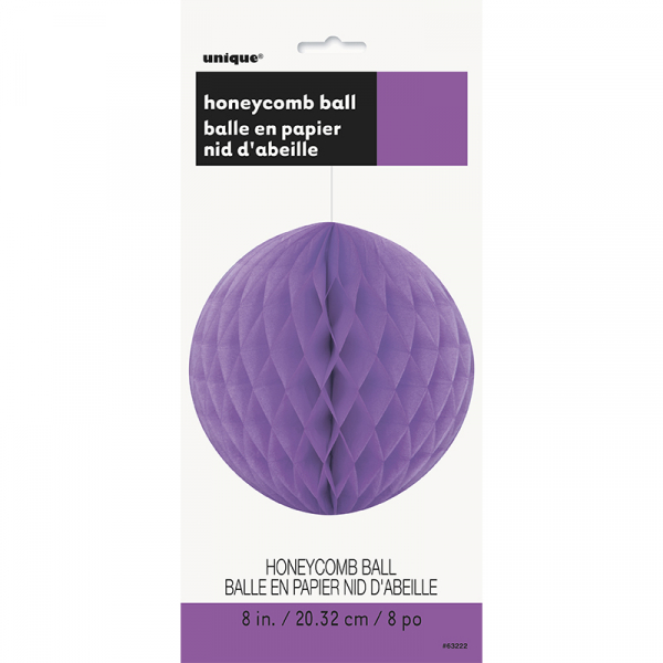Hanging Honeycomb Ball 20cm Purple