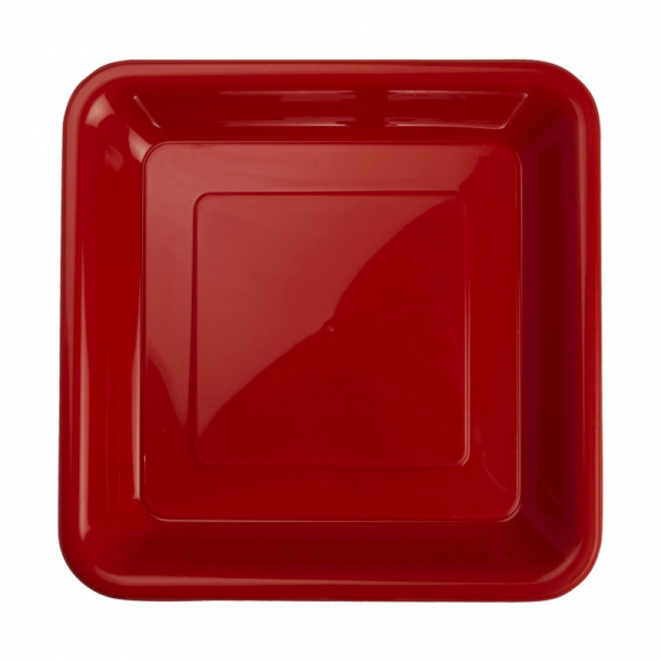 Five Star Square Snack Plate 18cm Apple Red 20PK