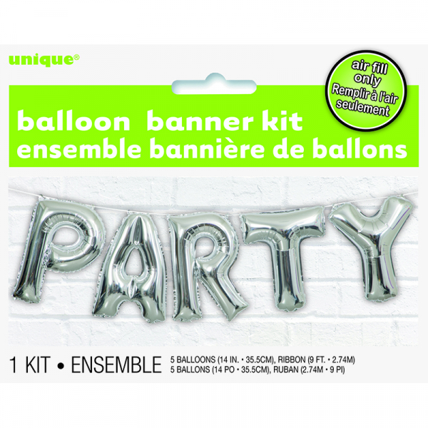 Party 14" Letter Foil Balloon Kit 5PK