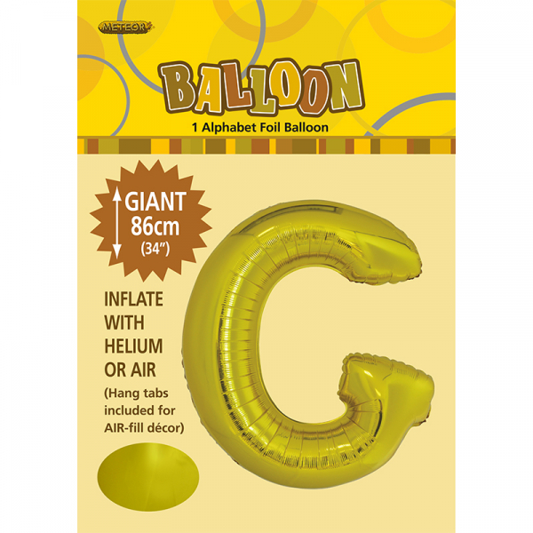 86cm 34 Inch Gaint Alphabet Foil Balloon Gold G