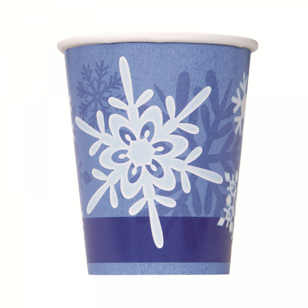 Snowflake Paper Cups 270ml 8PK