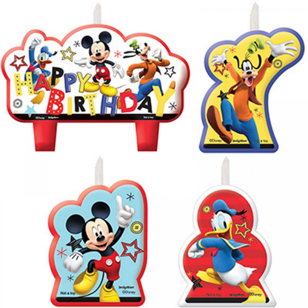 Mickey Mouse On The Go Birthday Candle Set 4PK