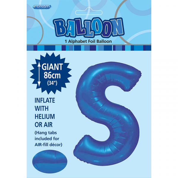 86cm 34 Inch Gaint Alphabet Foil Balloon Royal Blue S