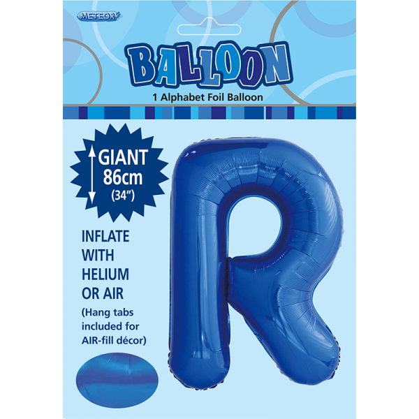 86cm 34 Inch Gaint Alphabet Foil Balloon Royal Blue R