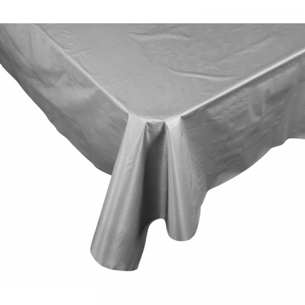 Five Star Rectangle Tablecover 2.7m Metallic Silver