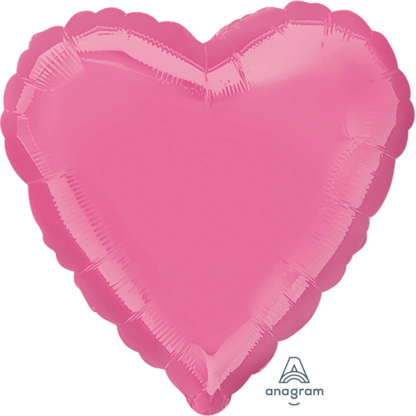 45cm Heart Foil Balloon Rose Inflated with Helium