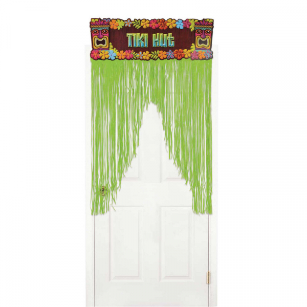 Summer Luau Tiki Hut Door Curtain