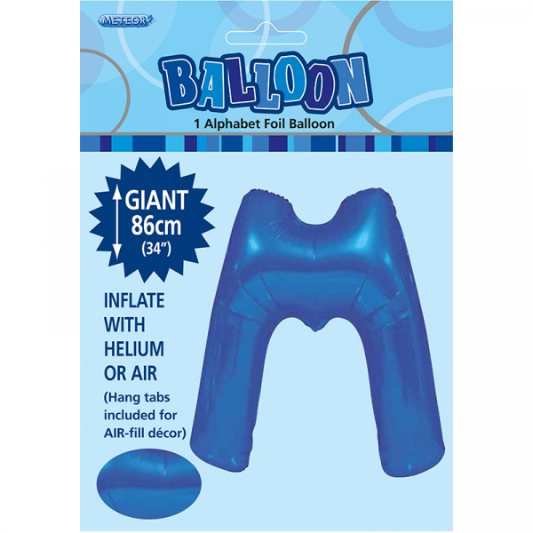 86cm 34 Inch Gaint Alphabet Foil Balloon Royal Blue M