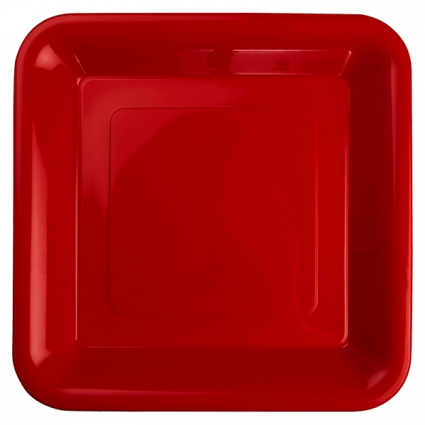 Five Star Square Banquet Plate 26cm Apple Red 20PK