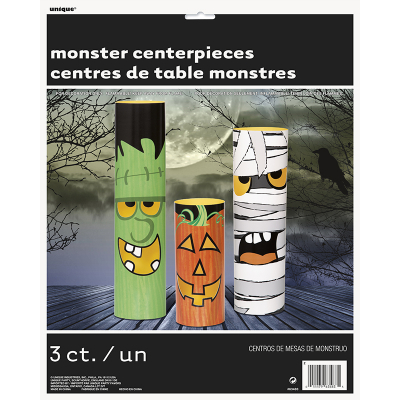 Cylinder Monster Centrepieces 3PK