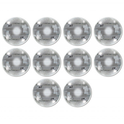 Disco Balls Mini Cutouts 10PK