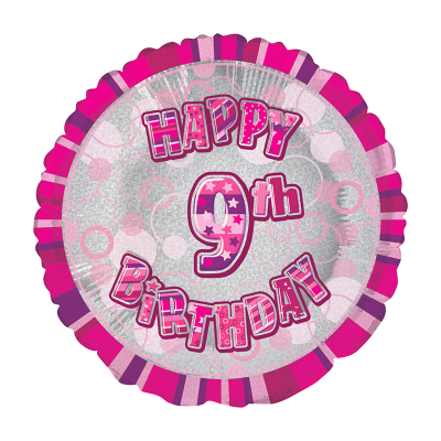45cm Glitz Pink Foil Balloon 9