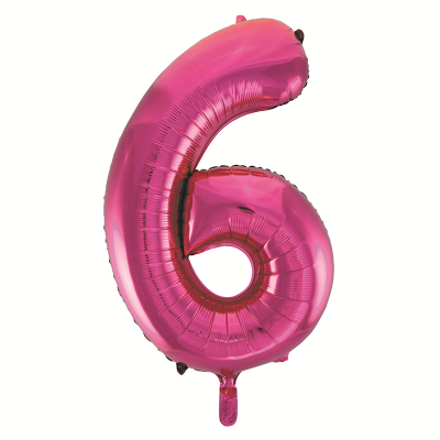 86cm 34 Inch Gaint Numeral Foil Balloon Dark Pink 6