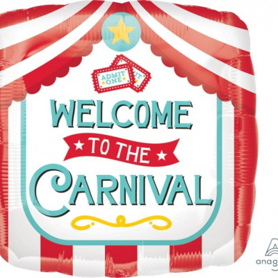 45cm Standard Foil Balloon Welcome To The Carnival
