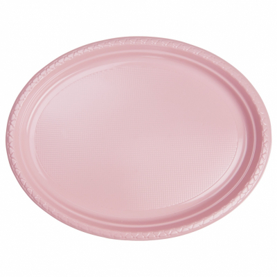 Five Star Oval Large Plate 32.9cm x 24.5cm Classic Pink 20PK