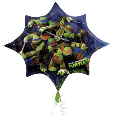 Supershape Teenage Mutant Ninja Turtles Foil Balloon Inflated with Helium