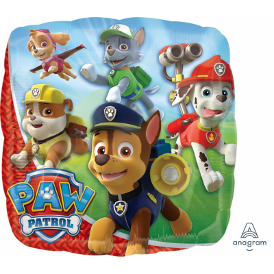 45cm Standard Paw Patrol Characters Foil Balloon Inflated with Helium