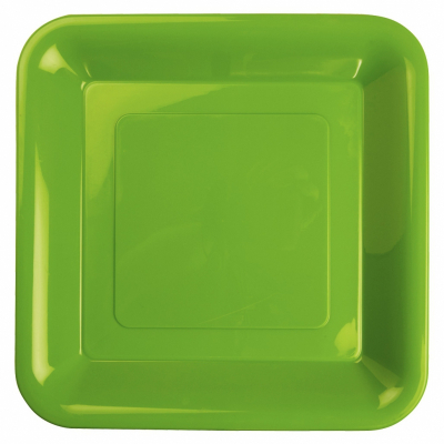 Five Star Square Banquet Plate 26cm Lime Green 20PK