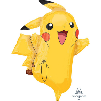 Supershape Pokemon Pikachu Foil Balloon Inflated with Helium
