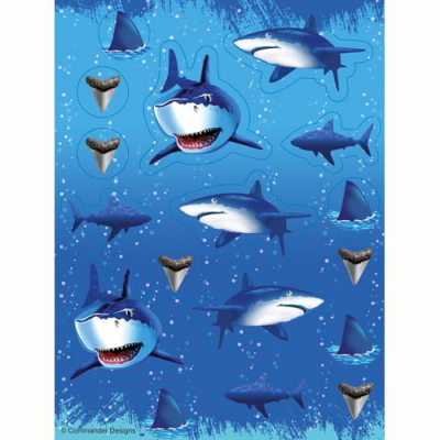 Shark Splash Stickers 4PK