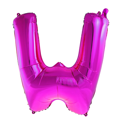 86cm 34 Inch Gaint Alphabet Letter Foil Balloon Dark Pink W Inflated with Helium