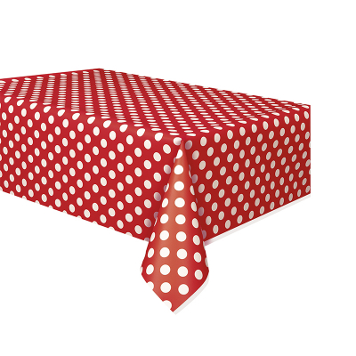 Polka Dots Tablecover Ruby Red