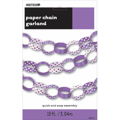 Polka Dots Paper Chain Pretty Purple