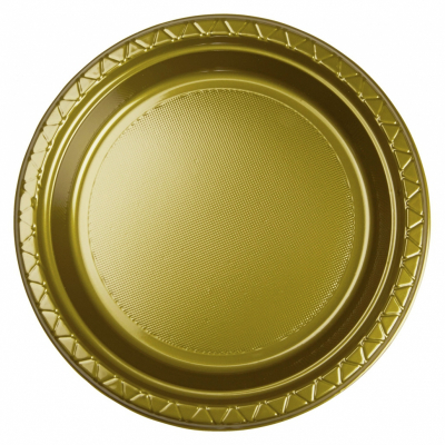 Five Star Round Dinner Plate 22cm Metallic Gold 20PK