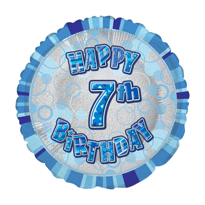 45cm Glitz Blue Foil Balloon 7