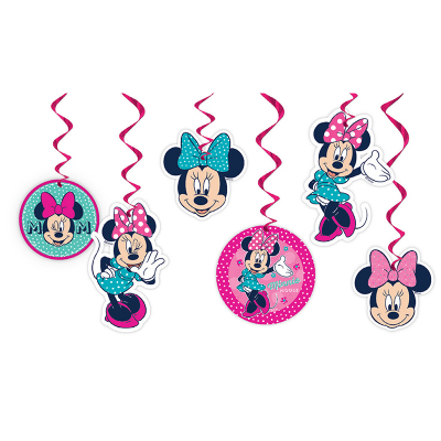 Minnie Mouse Hanging Decorations 6PK