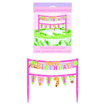 Cake Banner Pink Safafi 1st Birthday