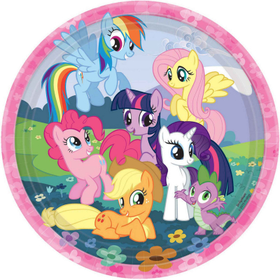 My Little Pony Friendship 23cm Round Plates 8PK