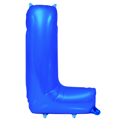 86cm 34 Inch Gaint Alphabet Letter Foil Balloon Royal Blue L Inflated with Helium