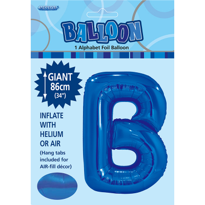 86cm 34 Inch Gaint Alphabet Foil Balloon Royal Blue B