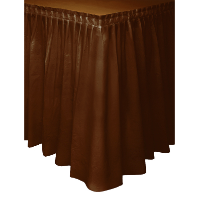 Plastic Tableskirt Brown