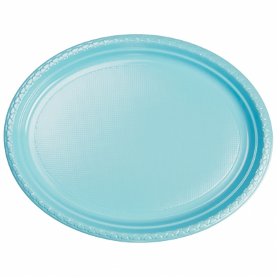 Five Star Oval Large Plate 32.9cm x 24.5cm Pastel Blue 20PK